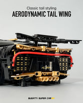 1:14 Black Bugatti Sets, Toy Sports Car for Boys Men Teens (1368Pcs) - BAV BRICK